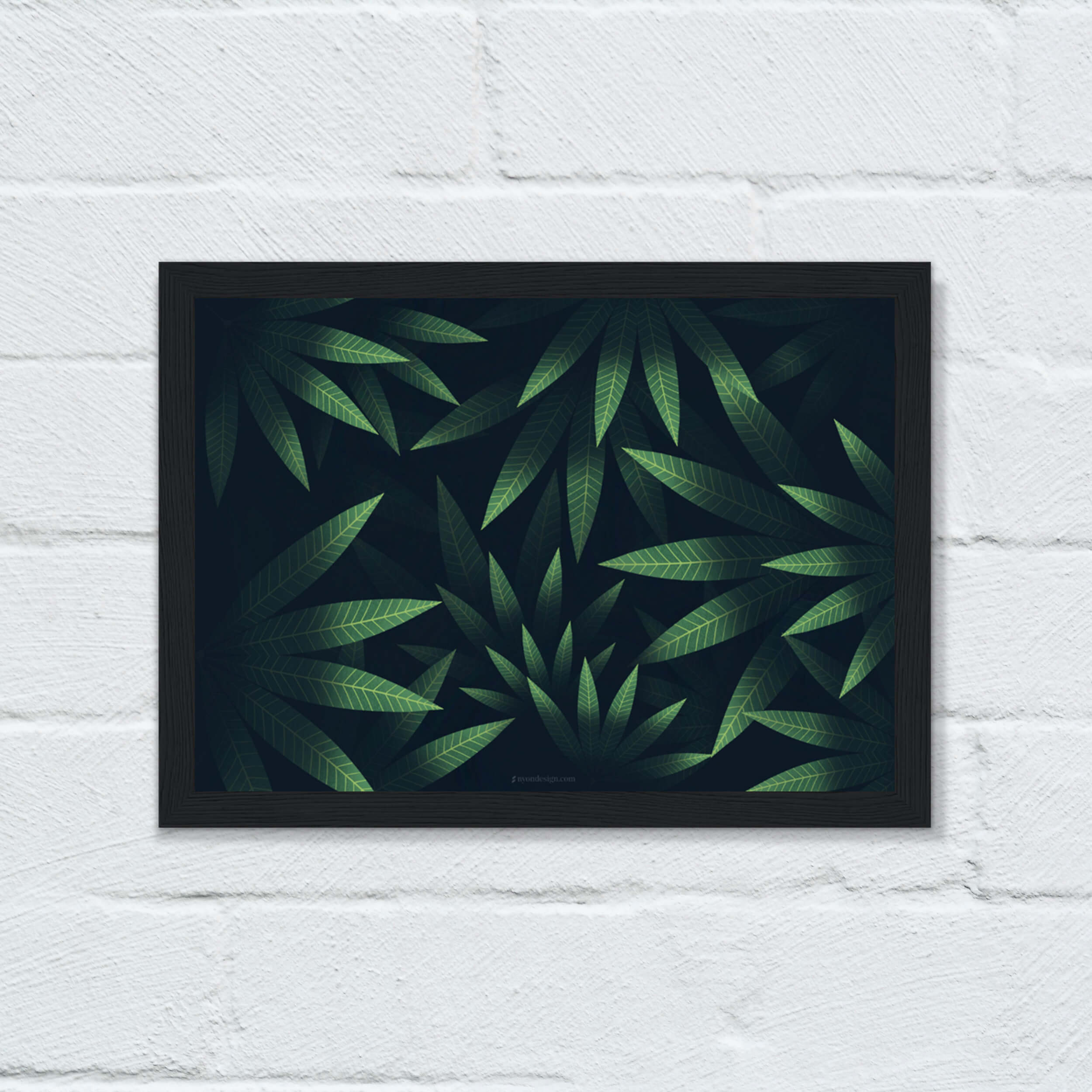 Leaves - A4 poter withe frame